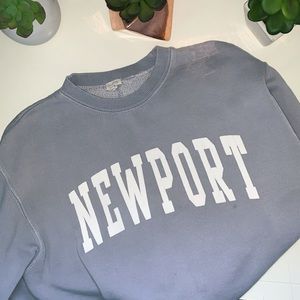 Brandy Melville Newport Sweatshirt Crewneck Blue